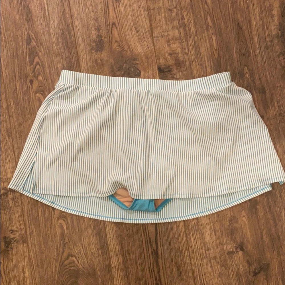 Seersucker swim skirt